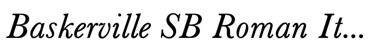 Baskerville SB Roman Italic